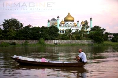 Beautiful scenery and the fisherman - Malaysian Scenery