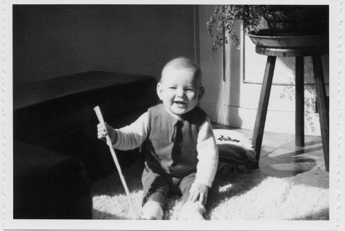 French Baby - my spouse @ 7 months old in Fougeres, France.