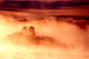 cold sunrise - cold sunrise off the river in minnesota