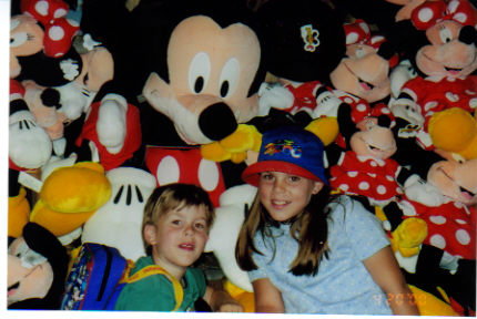 Disneyland Store - This was taken in a Disney store of my kids lying on Mickey and Minnies.