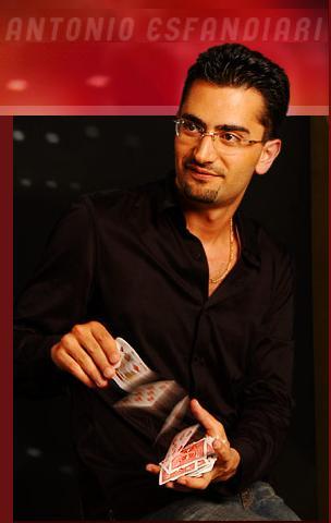 Antonio at work - From being a party magician to a professional poker player, antonio has grown from the 'rude' to a 'classy' player after reading a comment on print. This was brought about by his behaviour during his first big poker match. You can agree he does look elegant now...