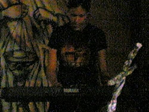 gig at mindart - playing the keyboards. song is 'Lunatic' melodic death metal.