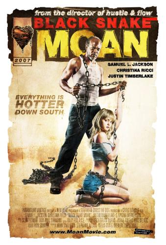 black snake moan - beaten unconscious, Rae is left for dead on the side of the road when Lazarus discovers her. The God-fearing, middle-aged black man quickly learns that the young white woman he's nursing back to health is none other than the town tramp from the small Tennessee town where they live. Worse, she has a peculiar anxiety disorder. He realizes when the fever hits, Rae's affliction has more to do with love lost than any found. Abused as a child and abandoned by her mother, Rae is used by just about every man in the phone book. She tethers her only hope to Ronnie (JUSTIN TIMBERLAKE), but escape to a better life is short-lived when Ronnie ships off for boot camp. Desperation kicks in, as a drug-induced Rae reverts to surviving the only way she knows how, by giving any man what he wants to get what she needs ... Until Lazarus.   Refusing to know her in the biblical sense, Lazarus decides to cure Rae of her wicked ways - and vent some unresolved male vengeance of his own. He chains her to his radiator, justifying his unorthodox methods with quoted scripture. Preacher R.L. (JOHN COTHRAN) intervenes, but it is Lazarus and Rae who redeem themselves. Unleashing Rae emotionally, Lazarus unchains his heart, finding love again in Angela (S. EPATHA MERKERSON). By saving Rae, he frees himself.