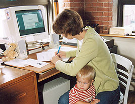 Working at home - Working at home becomes more and more popular nowadays.