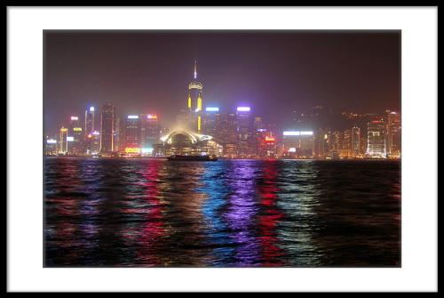 Harbour - Eye-catching night lights from Victoria harbour.