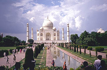Taj Mahal  - This marble tomb was built by Shah Jahan for his wife, who died giving birth to his 14th child. It took 22 years to build and was finally completed in 1653. It is one of the wonders of the world and one of the best things I have ever seen. As well as being perfectly proportioned, the other main feature of the building is the marblework and inlaid semi-precious stones.