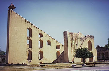 Jantar Mantar - This photo shows the 30 metre high Samrat Yantra, the largest sundial in the world.