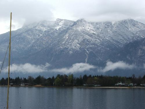 Lake by the mountains - I really liked it up in the mountains in Italy - the air was so fresh and the scenery was amazing!