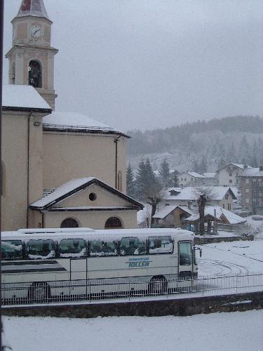 Snow in Italy - There was no snow when I went to bed but this was the view from my window in the morning!
