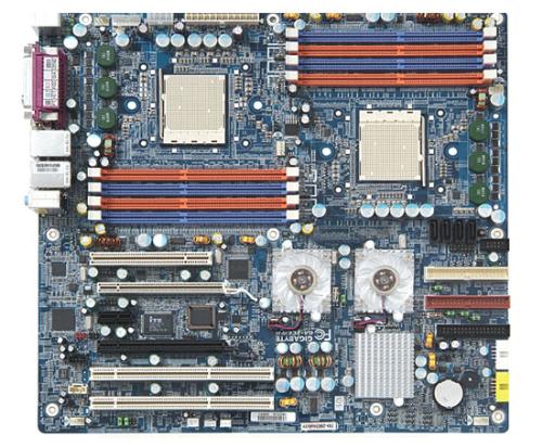 Gigabyte Motherboard Dual SKT 940 GA-2CEWH - See it: Two Processor Motherboard Product Information:  Gigabyte GA-2CEWH Dual Socket 940 Opteron Motherboard Supports Single and Dual Core Opteron EATX nVidia nForce 2200/2050 & AMD8132 Chipset 8xDDR support DDR400/333 w/ECC (Upto 32GB) PCIE1x su