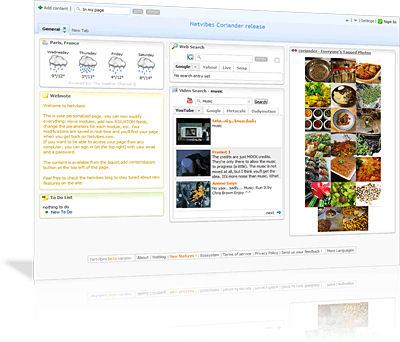 Netvibes.com - This is a photo of the New Netvibes.com theme called 'Coriander'. It is really cool and I like it. One of the great things about the newly added features is that you can resize the columns now between your feeds. This takes the customization of your portal to a new level.