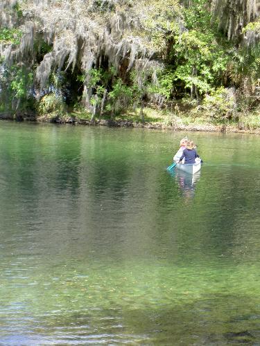 Canoeing - Some friends of mine in a canoe at Blue Springs National Park, Florida.