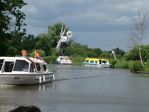 The Norfolk Broads - The Broads are a network of mostly navigable rivers and lakes (known locally as broads) in the English counties of Norfolk and Suffolk. The Broads and some surrounding land was constituted as a special area with a level of protection similar to a national park by The Norfolk and Suffolk Broads Act of 1988