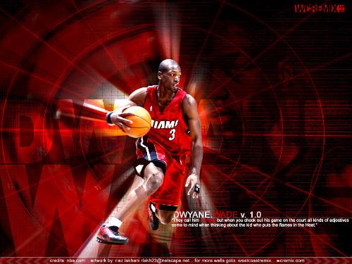 red hot D_Wade - They call him D-Wade but when you check out his game on the court all kinds of adjectives come to mind when thinking about the kid who puts the flames in the Heat.