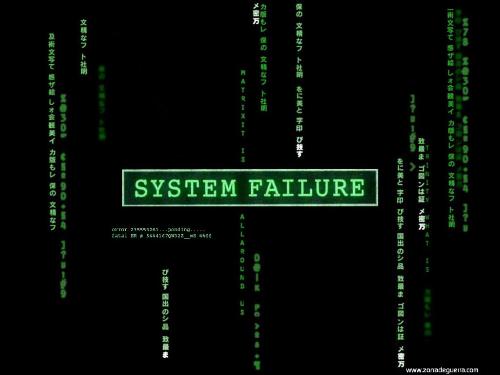 System Failure Boot Screen - Its a kind of a wallpaper but you can use it as bootscreen it looks damn cool .