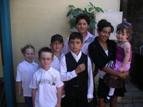 Grandchildren and cousins. - First communion is celebrated by Lindy's son and my grandkids. Grandchildren and cousins. - First communion is celebrated by Lindy's son and my grandkids.