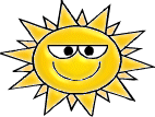 Solar Power - Clipart of the sun smiling.