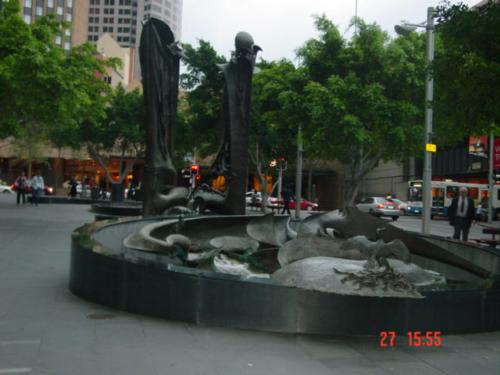 A Water Fountain in Sydney  - While I was walking alone around at the Sydney Circular Quay I found this water fountain. It is very beautiful and it has style. I am a bit regretful because I don't have the picture of it with me inside.