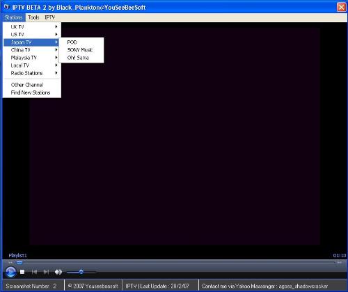 IPTV By Black_Plankton@YouSeeBeeSoft - This is sample IPTV Application. Made by Visual Basic 6 and Compatible with windows XP, Windows Vista. Try it!! And give a comment