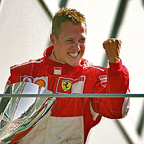 Michael Schumacher - Michael Schumacher fist again.