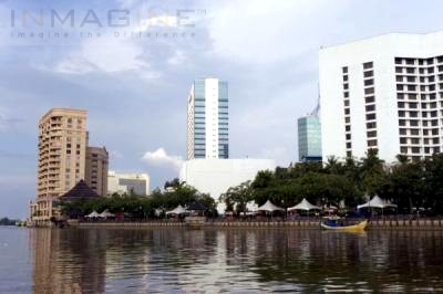 City in the lake - scenery