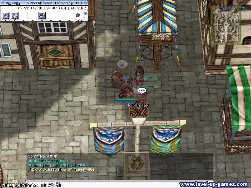 alchemist - heres a shot of my alchemist with her dear friend the flower lady at prontera