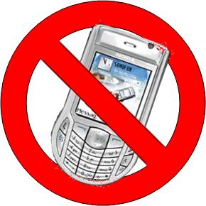 no cellphone - no cellphones is allowed inside the church