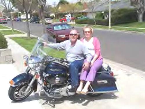 Biking - Brother Davids Harley and his daughter getting ready for a ride!!