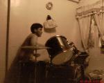 drumming! - my brother drumming!