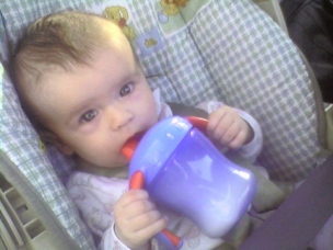 savannah - drinking from her cup