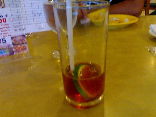 iced tea -  a bottomless iced tea.