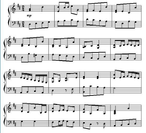 music score - This is a score I transcribed at Encore.