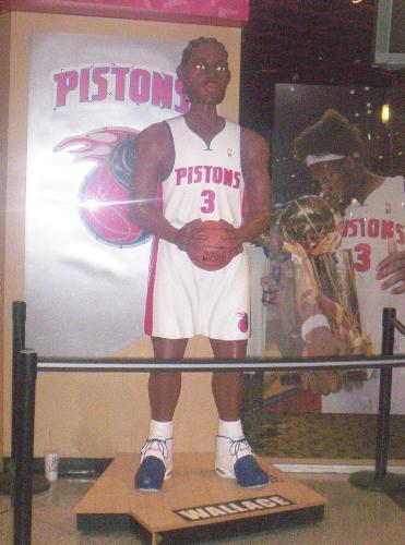 Pistons Bobble Head Full Size  - Pic of the life size bobble head of Ben Wallace at a Pistons game.