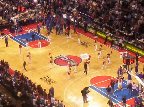 Pistons Cheerleaders - Pistons cheerleaders during a pre-game show.