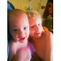 The Hoodlums - This is my son aaron (5 years in the back) and my daughter destiny (1 years old in the front). this is such a cute pic. those two are so good with each other.