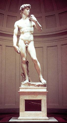 david - one of the masterpieces by michelangelo.