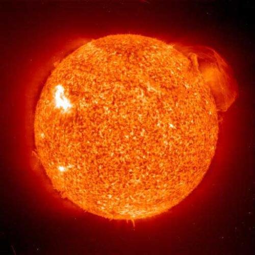 the sun - a red sun. spectacular picture