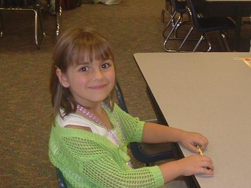 My daughter  - At school for Kindergarten orientation