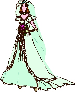 Wedding Dress - Lady in wedding dress.