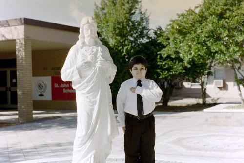 children - My son was a little confused in this picture.
