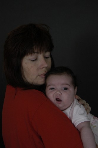 motherhood - Me and my daughter Julie Sue takem in January 2005. She was almost 2 moths old.
