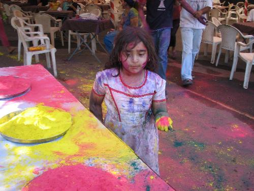 holi - hindu festival of colours adopted and played by all people in infia