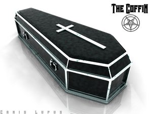 Coffin - A Coffin... Made in Cinema 4D 8.5. Render time was about 50min. Somehow it looks like the cover of a metal album