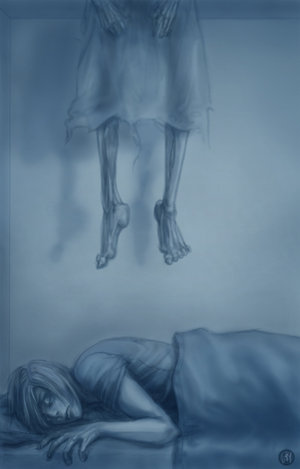 thoughts before I fall asleep - most times before I fall asleep I think about ghosts in my room...hovering above me, waiting for me to look at them so that they can kill me.. like in the grudge