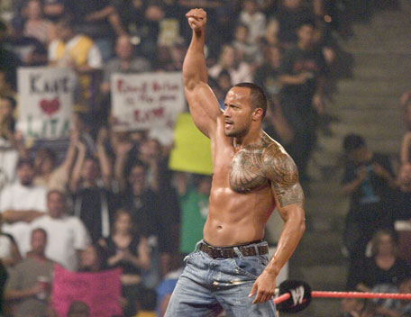 Here comes'The Rock' - A great look for Rock's fans. The most ElctriFying Man In sports Entertainment