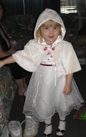 Dana Noel  - My three year old daughter.  Her christmas outfit 2005, a little angel.