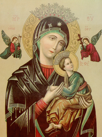 saint mary with jesus christ - saint mary with jesus christ is a very beaty pic and if u see to it uwill find feeling of beace and love