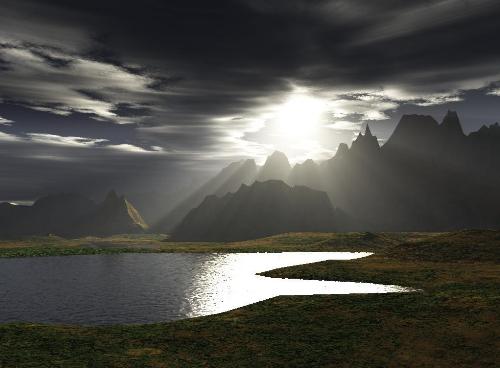 a scenary - a positive thing in a negative background