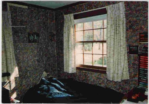 Ken&#039;s Room - Here is the bedroom that I slept in when I was younger and lived with my parents. On the wall is my artwork that I did on regular looseleaf paper. 