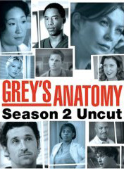 greys anatomy - this is the cover for the second second season dvd uncut